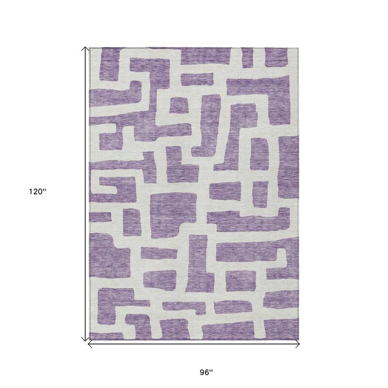 HomeRoots Abstract Transitional Rectangle Outdoor Rug