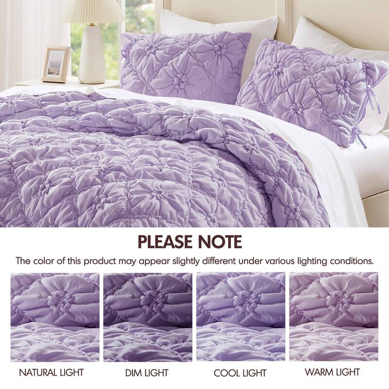 Intelligent Design Lily Embroidered Comforter Set