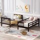 preview thumbnail 60 of 67, Stairway Wooden Bunk Bed with Storage Staircase and Guard Rail, for Bedroom, Dorm, Convertible into 2 Beds