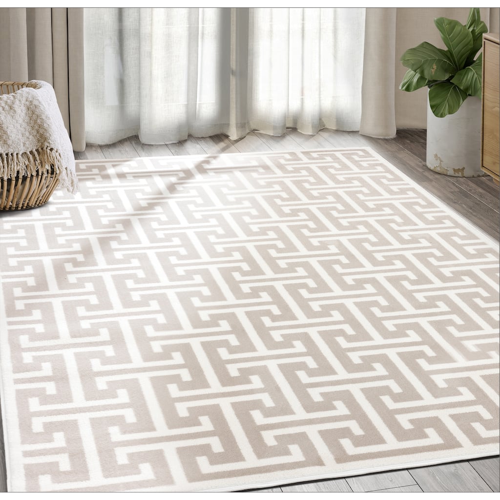 Abani Arto Collection Contemporary 3D Geometric Area Rug