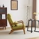 preview thumbnail 25 of 105, High Back Solid Wood Armrest Backrest Leisure Chair Accent Chair