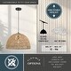 preview thumbnail 10 of 9, Vaxcel Lighting P0405 Nassau 18" Wide Pendant with Woven Rope Shade