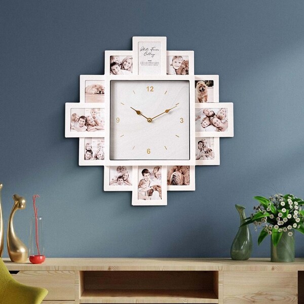 フォトフレーム  BLISSTIME PICTURE FRAME & CLOCK American Art Decor Picture Frame Collage Wall Clock Photo Display