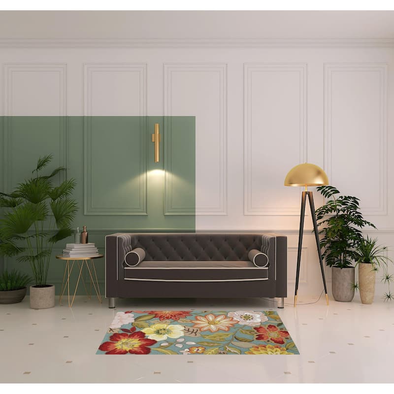 Runu Floral Area Rug By HomeRoots - 4' x 6'