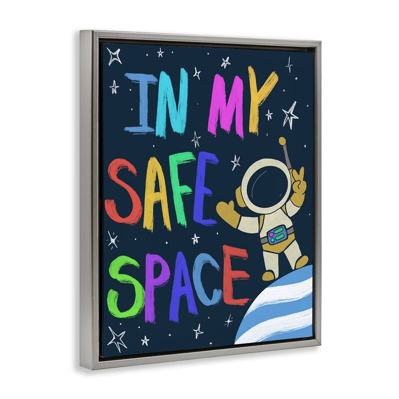 Stupell Comforting In My Safe Space Framed Floater Canvas Wall Art Design By Chen Alyesh
