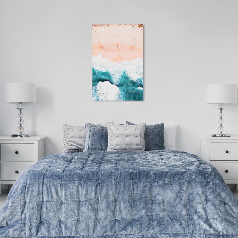 Wynwood Studio Canvas Nautical and Coastal California Pink Blue and Teal Nautical & Coastal Wall Art Canvas Print - 36 x 24