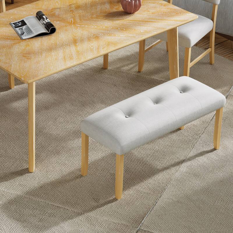Upholstered Tufted Bench for Bedroom and Dining Room