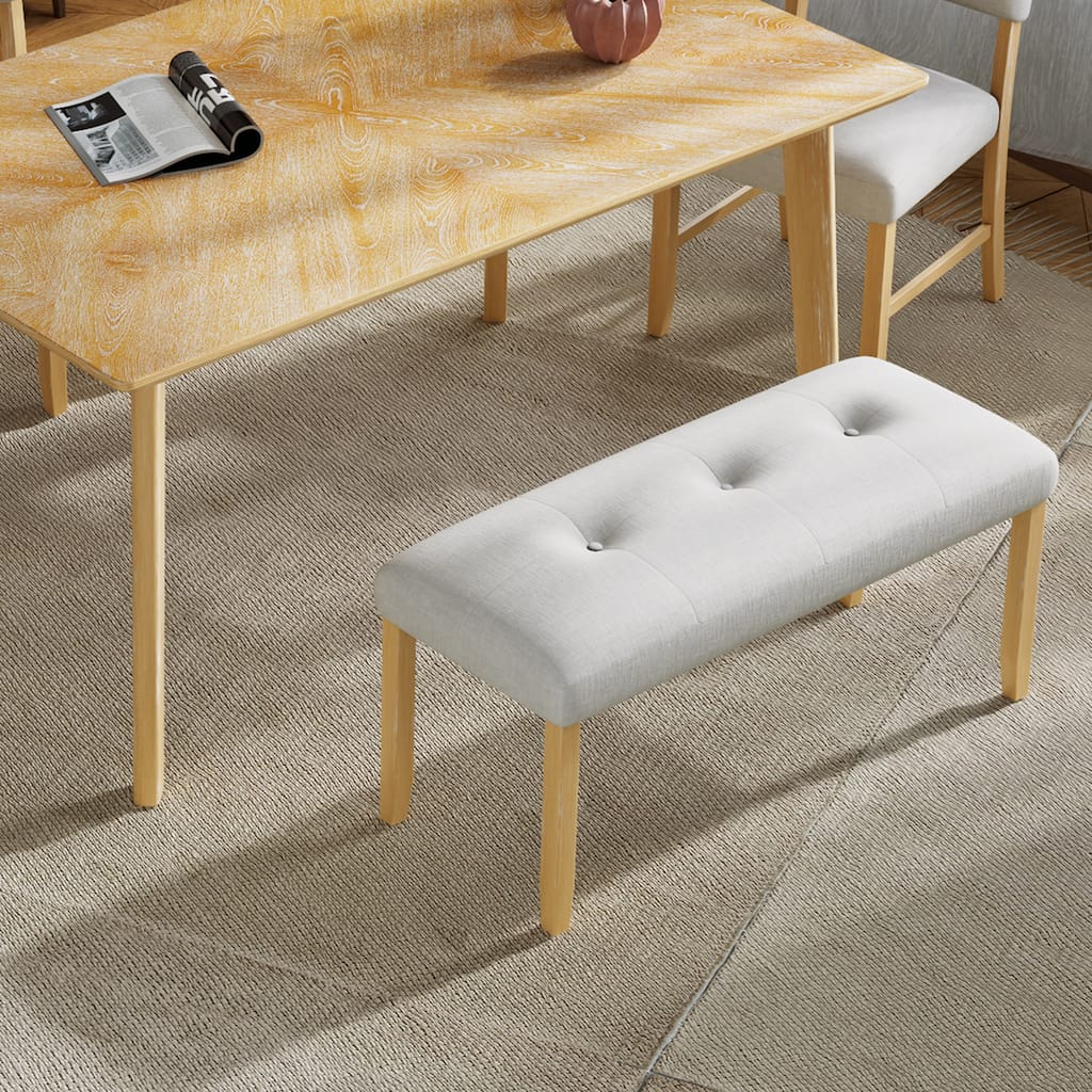 Upholstered Tufted Bench for Bedroom and Dining Room