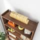 72-inch Bookcase, Modern 6-Tier White Bookshelf, Wood Display Shelf
