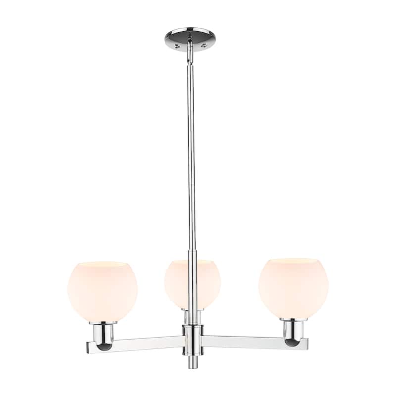 Innovations Lighting Endless Possibilities Arcadia - Athens - 3 Light 28" Stem Hung Chandelier - Polished Chrome/Matte White