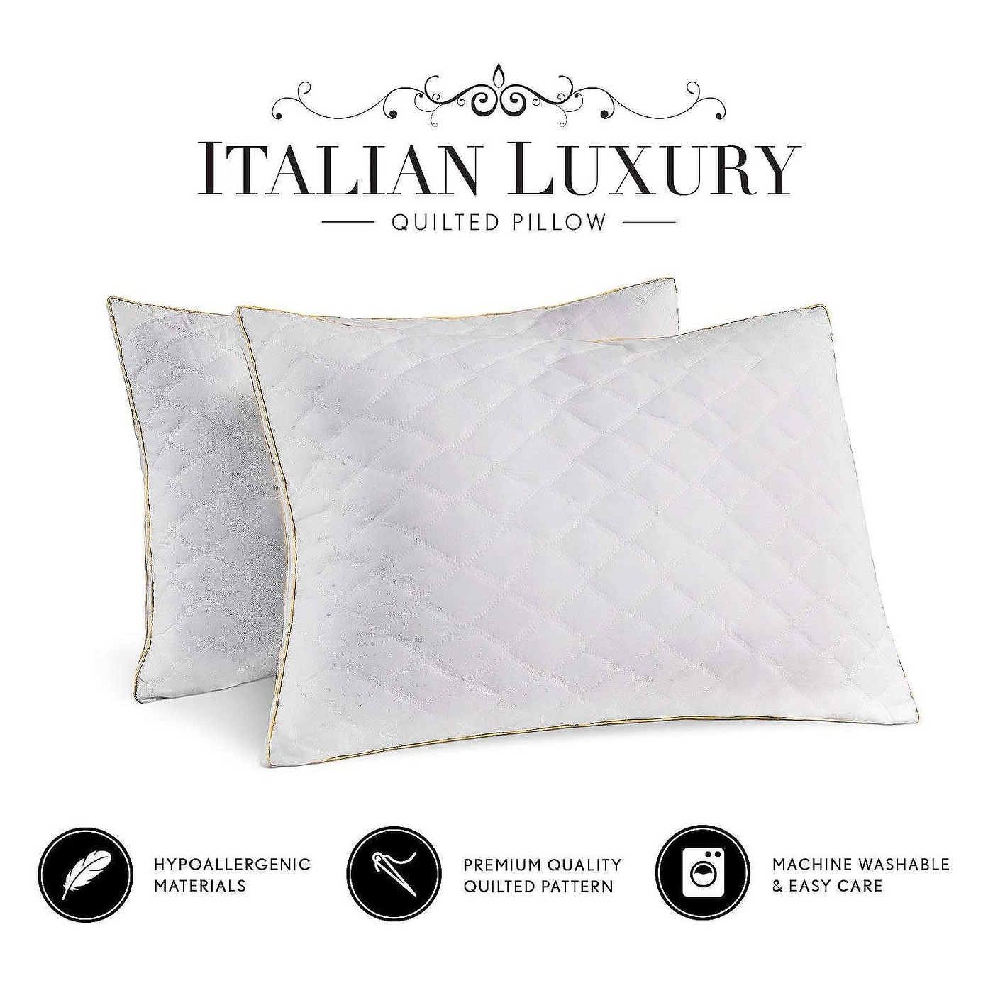 Italian luxury quilted pillow outlet