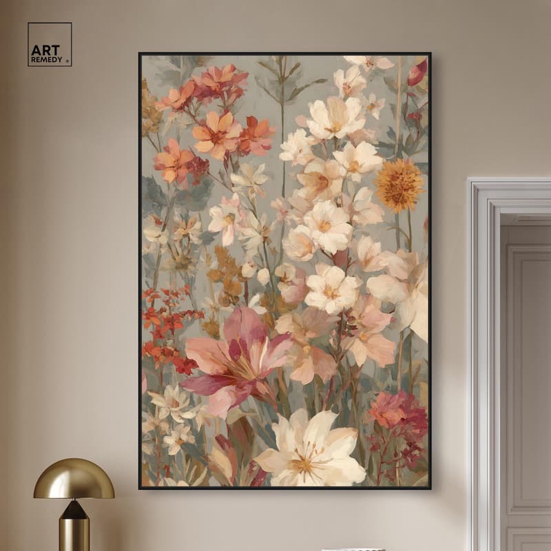 Soft Cream Wilds Canvas by Art Remedy