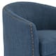 Modern Swivel Barrel Chair with Nailhead Trim