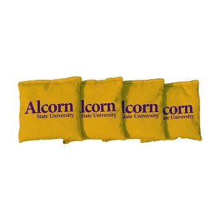 Alcorn State University Braves Yellow Cornhole Bags