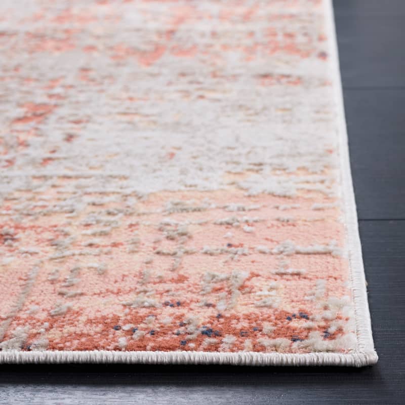 SAFAVIEH Madison Darleen Vintage Rug - 6'7" Square - Rust/Grey