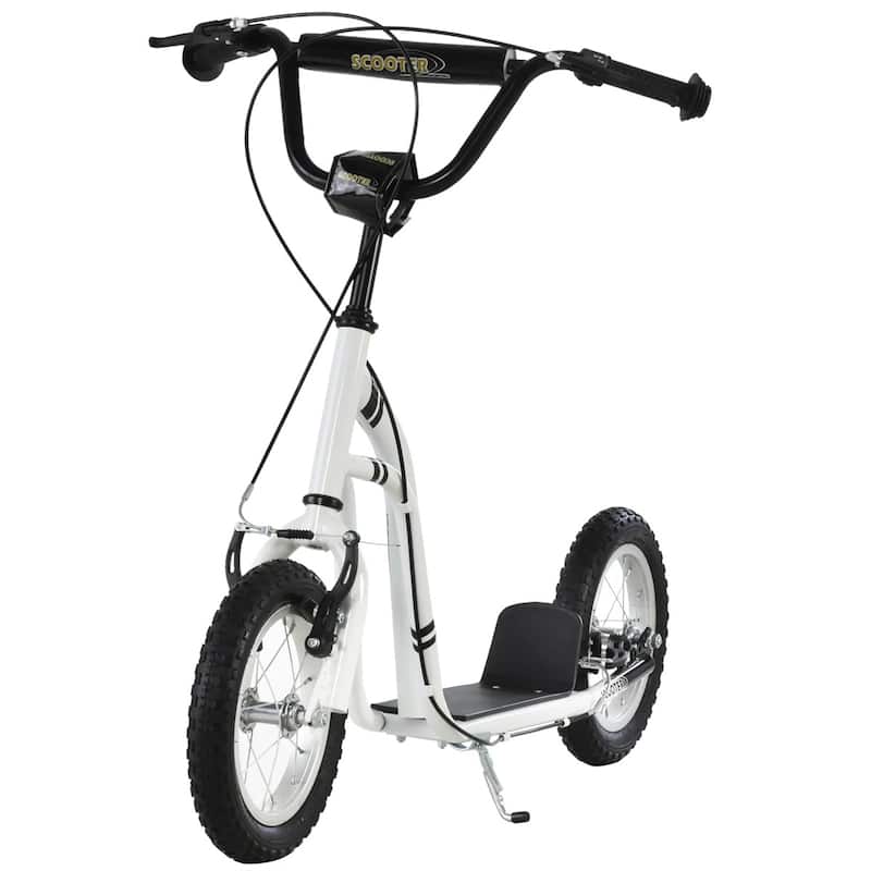 Steel Aluminum Kids Scooter with Adjustable Height Handle - 47.25"L x 22.75"W x 33.5"-37.5"H
