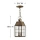 preview thumbnail 4 of 3, Hinkley Lighting Nantucket 2 Light Outdoor Heritage Pendant with Clear