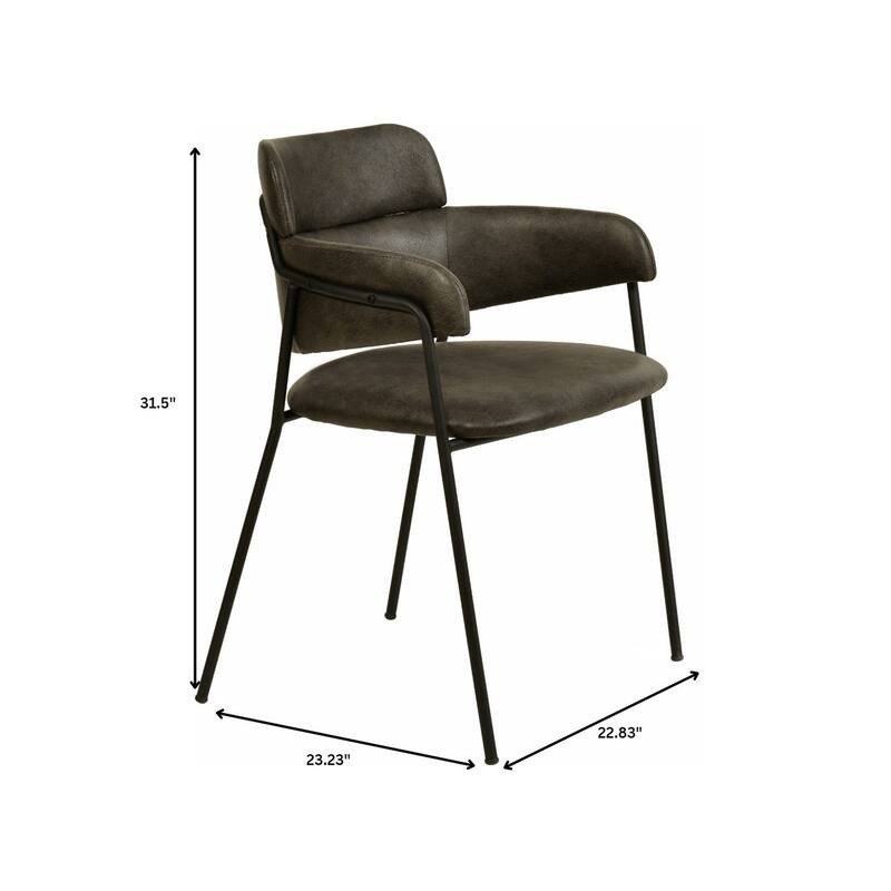 LeisureMod Set of 4 Axis Upholstered Dining Chairs with Curved Backrest, Contemporary Accent Side Chair for Home Office Bedroom