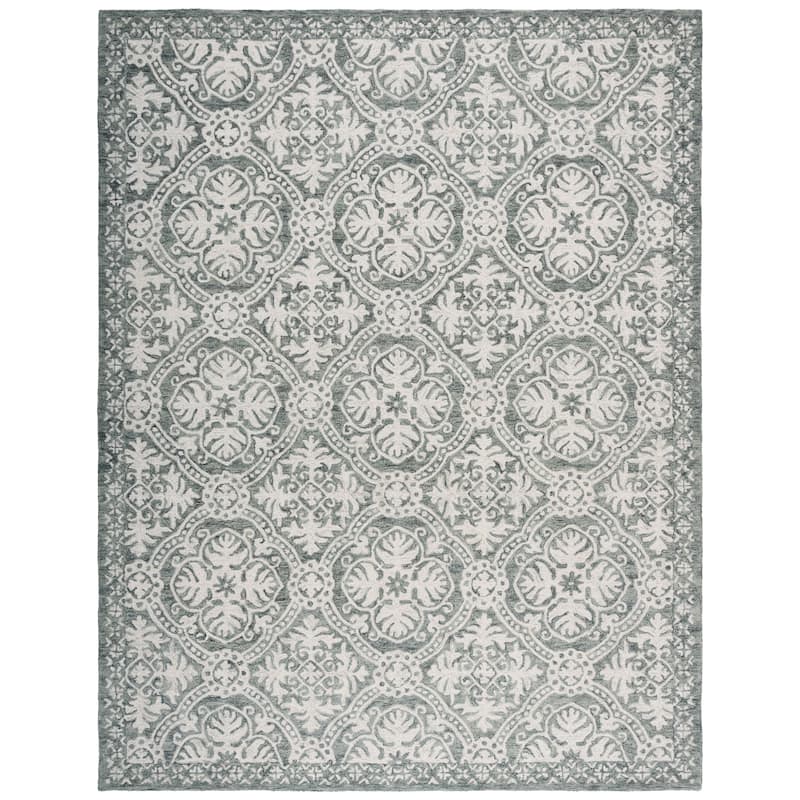 Lauren Ralph Lauren Handmade Nina Geometric Wool Rug - 8' x 10' - Sage/Ivory