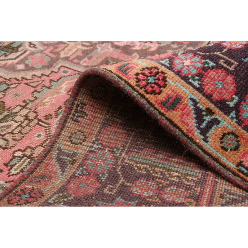 ECARPETGALLERY Hand-knotted Antalya Vintage Dark Pink Wool Rug - 6'6 x 9'8