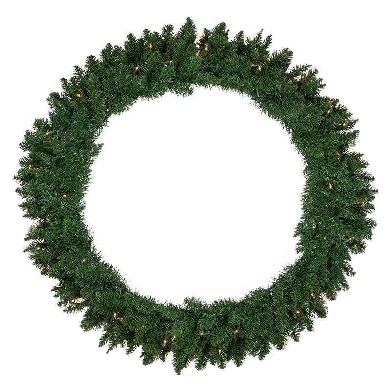 Everett Pine Artificial Christmas Wreath, 48-Inch, Clear Lights
