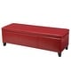 preview thumbnail 32 of 40, Lucinda Faux Leather Storage Bench by Christopher Knight Home - 51.25" L x 17.50" W x 16.25" H