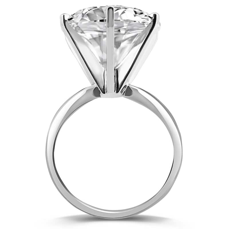 Certified 10.83Ct Natural Round Brilliant Cut Diamond Solitaire Engagement Ring