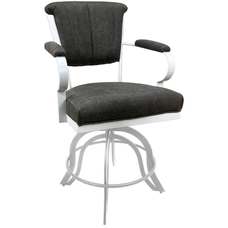Miami Counter 26" or Bar 30" Metal Bar Stool on A Base - Northwest Elk - White - Counter Height