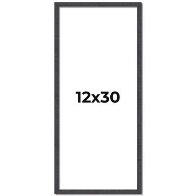 12x30 Frame Brown Solid Wood Picture Frame - Complete Modern Photo