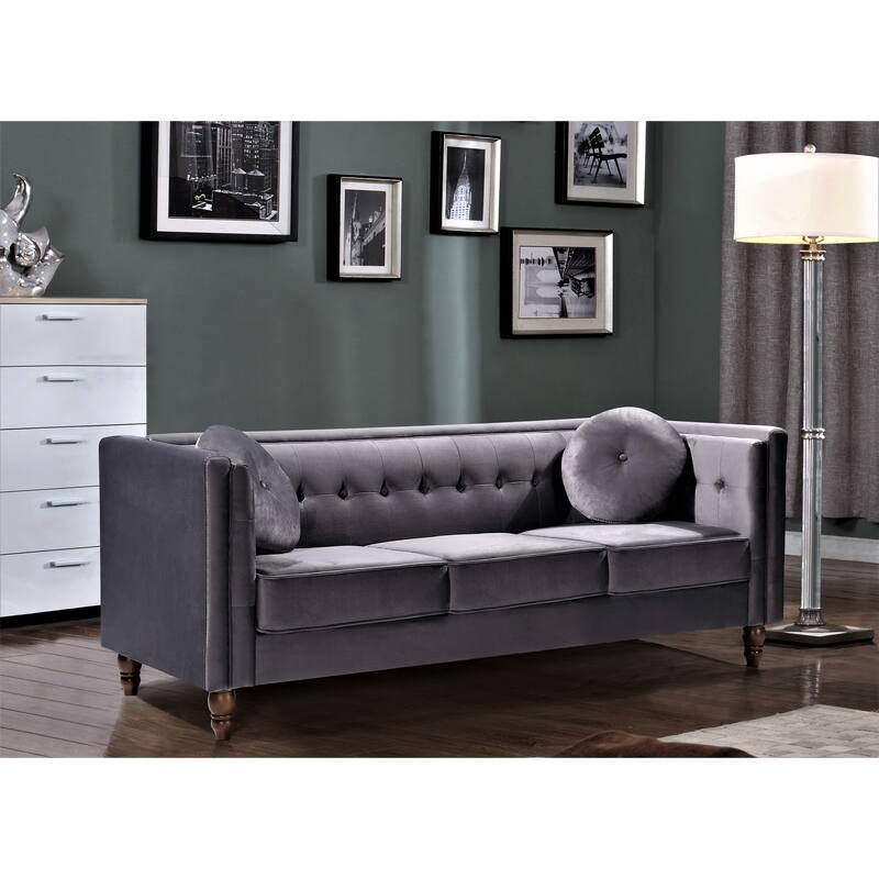 Roberta Velvet 2-Piece Set-Sofa & Loveseat