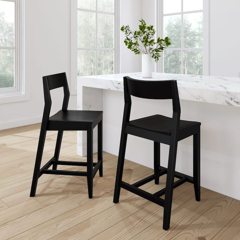 Plank and Beam Modern Counter Height Solid Wood Dining Chair