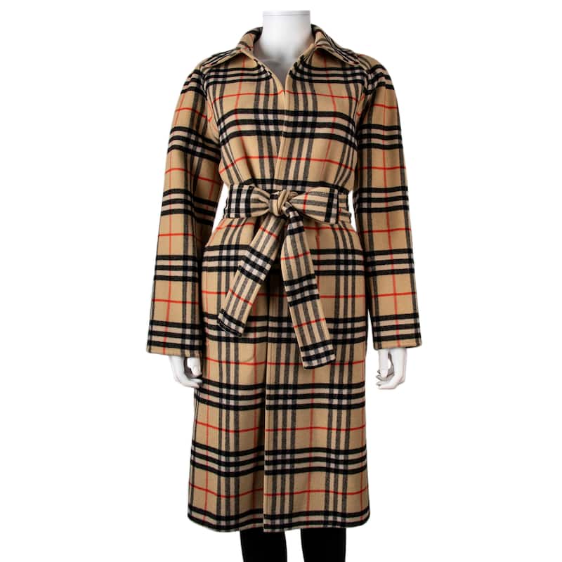Burberry Long Reversible Check Car Coat