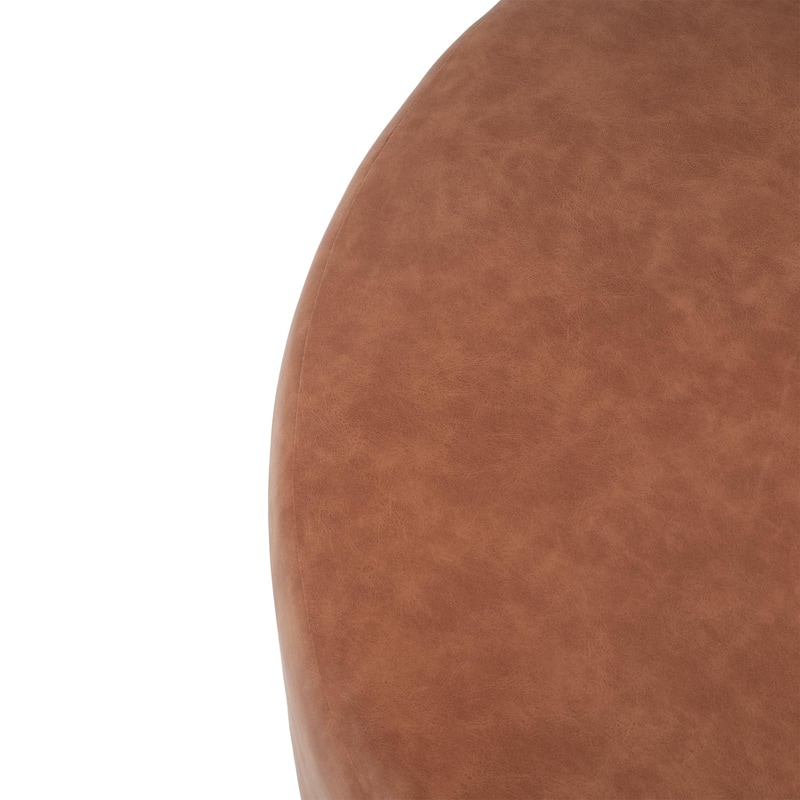 Upholstered round footstool