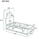 preview thumbnail 36 of 46, Twin Size Pine Wood Platform Bed Frame with House-Shaped Headboard Floor Bed with Full-Length Guardrails