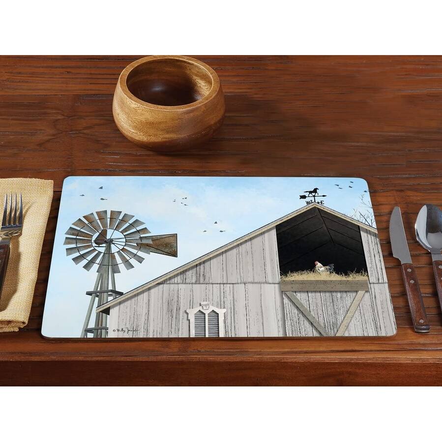 CounterArt Set of 2 Hardboard Placemats, Winds Aloft Bed Bath