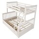 preview thumbnail 4 of 9, White Twin over Full Wood Bunk Bed with Storage Drawers