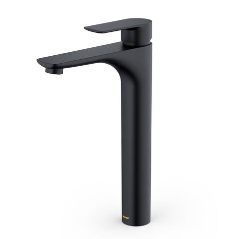 Karran Kayes Single Hole Single Handle Vessel Bathroom Faucet with Matcing Pop-up Drain