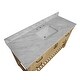 preview thumbnail 6 of 12, KitchenBathCollection Birmingham 60" Single Bathroom Vanity with Carrara Marble Top
