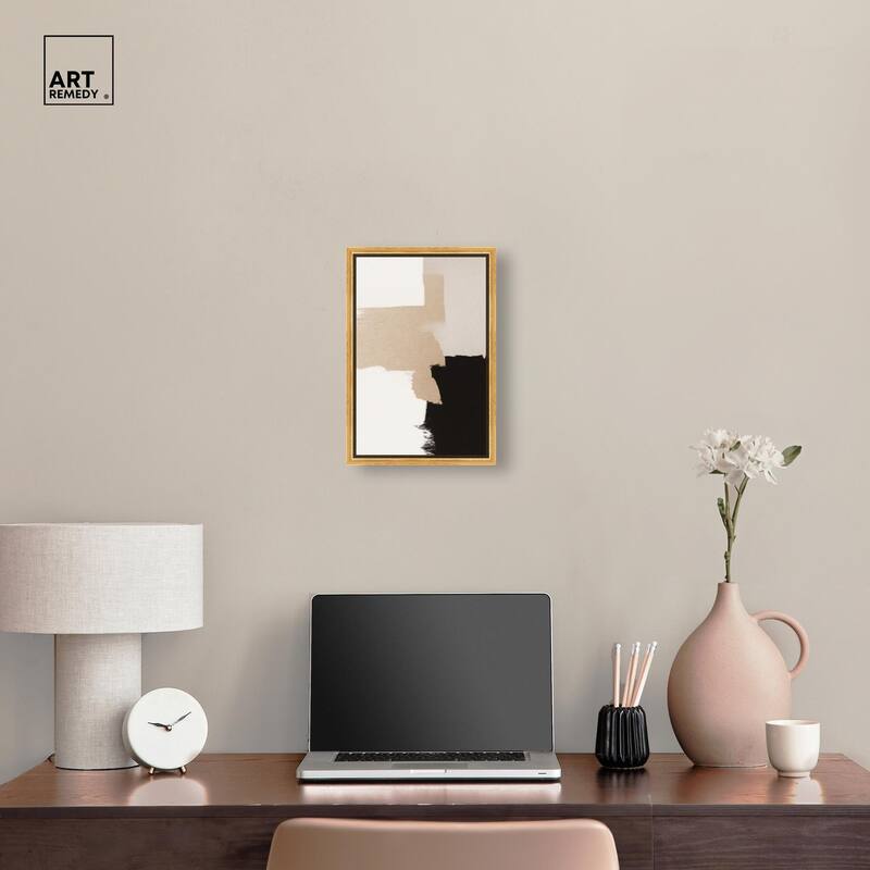 Beige and Black II Canvas by Art Remedy