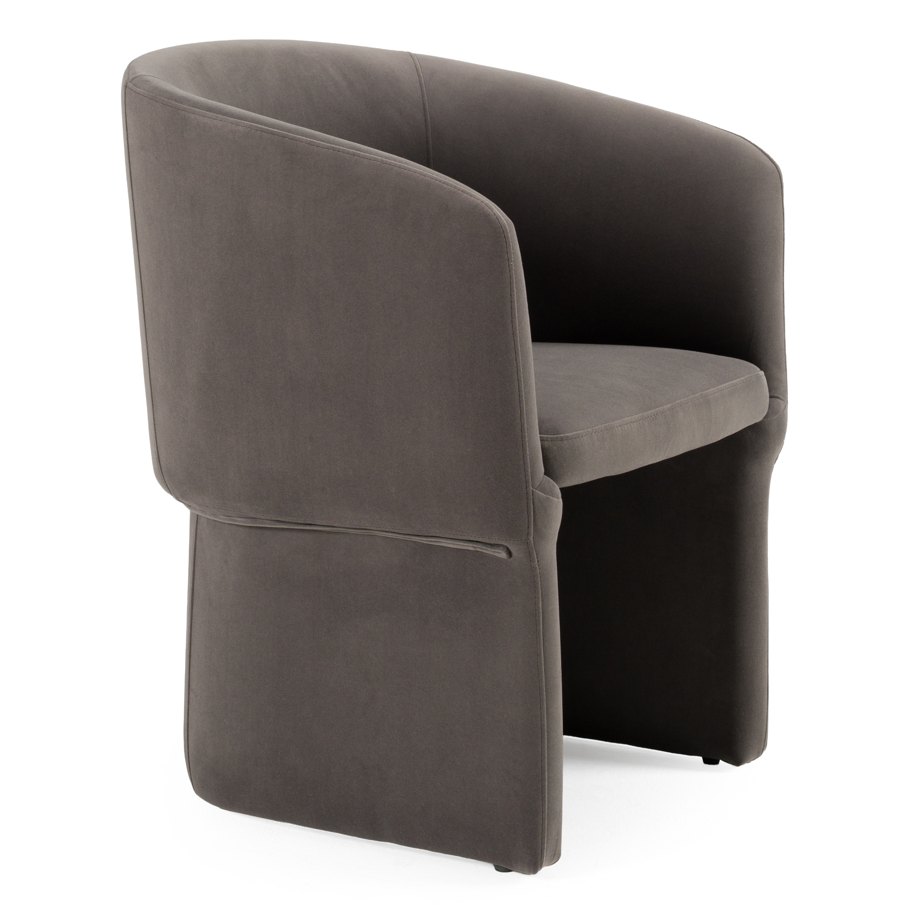 Modrest Vassar Modern Grey Velvet Dining Chair