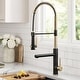 preview thumbnail 61 of 143, Kraus Artec 2-Function Commercial Pulldown Pot Filler Kitchen Faucet KPF-1605 - 26 7/8" Height - BBMB - Spot Free Brushed Brass/ Matte Black
