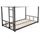 preview thumbnail 9 of 12, Black Twin over Twin Size Metal Bunk Bed with Vent Board, Heavy-duty Sturdy Metal, Noise Reduced, Safety Guardrail
