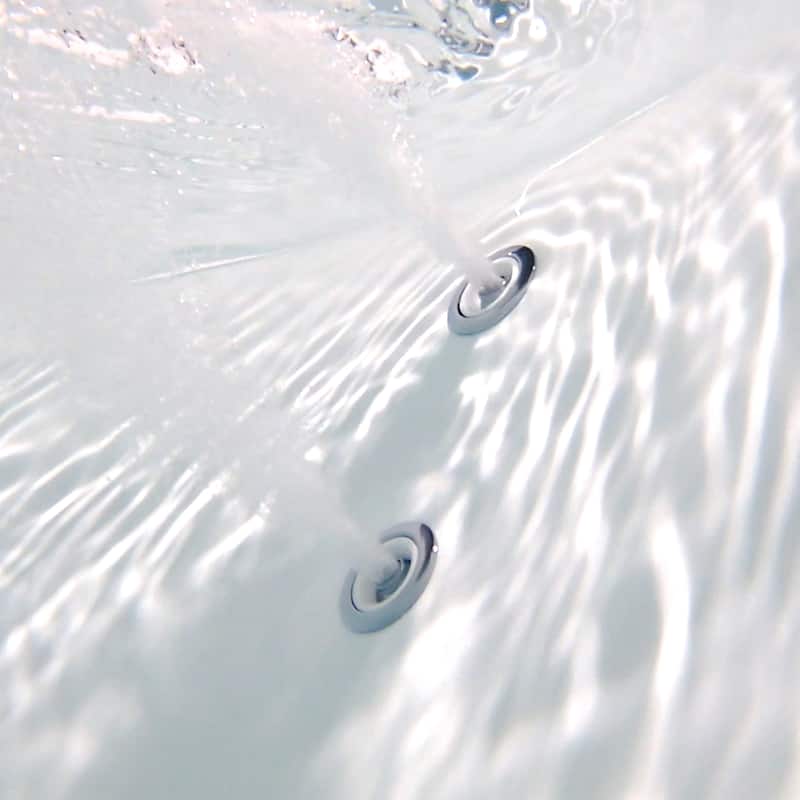 67 in. x 31.5 in. Center Drain Freestanding Whirlpool Bathtub Hydrotherapy Jetted Soaking Bath Tub - Tub filler in White