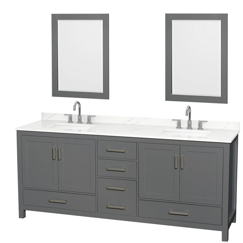 Wyndham Collection WCS141480D-QTZ-US3M24 Sheffield 80" Free Standing