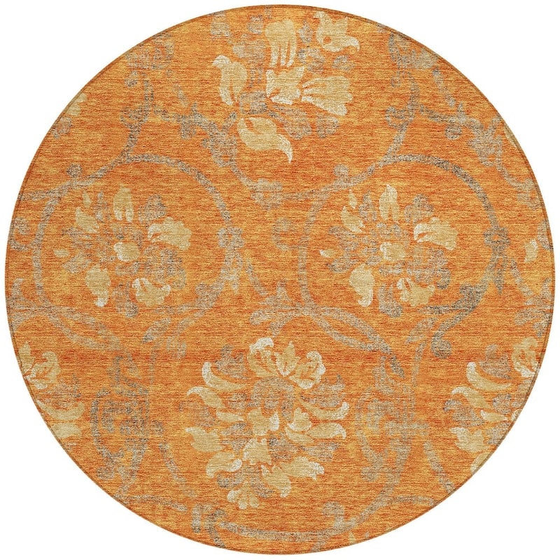 HomeRoots Floral Traditional Rectangle Outdoor Rug