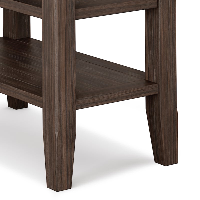 WYNDENHALL Normandy 14 inch Wide Solid Wood Transitional Narrow Side Table - 14 Inches wide