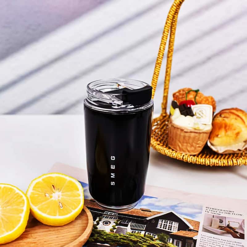12OZ Smeg Stainless Steel Insulated Vacuum Coffee Wall Travel Mug