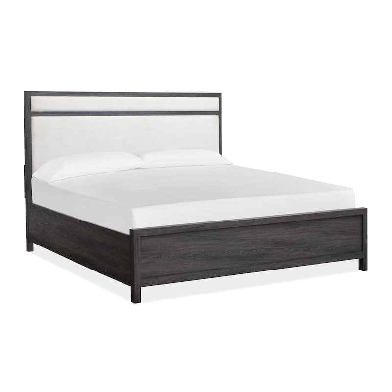 Magnussen Home Merrifield Raisin Black Upholstered Panel Bed - Queen