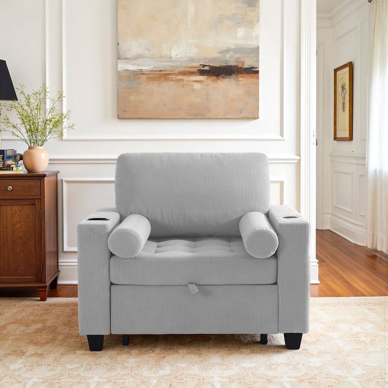 3-in-1 Adjustable Sleeper Sofa Bed Convertible Chair for Living Room