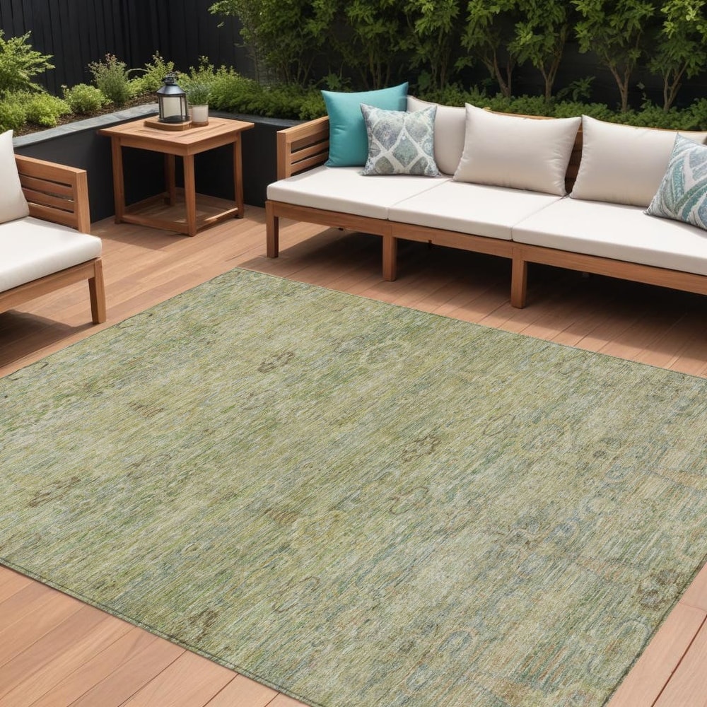 HomeRoots Oriental Traditional Rectangle Outdoor Rug